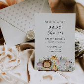 Safari Animals Baby shower Kaart