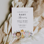 Safari Animals Baby shower Kaart