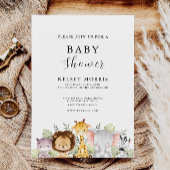 Safari Animals Baby shower Kaart
