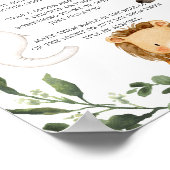 Safari Animals Baby shower Late Night Diapers Sign Poster (Hoek)