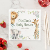Safari Animals Baby shower Napkins Servet (Insitu)