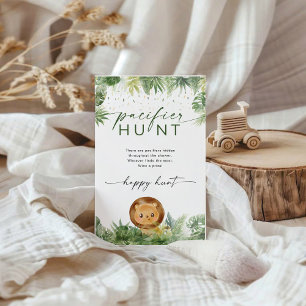 Safari Animals Baby shower Pacifier Hunt Game
