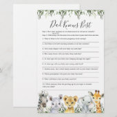 Safari Animals Baby shower Papa kent best game (Voorkant / Achterkant)