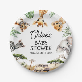 Safari Animals Baby shower Papieren Bordje
