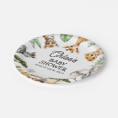 Safari Animals Baby shower Papieren Bordje (Gekanteld)