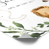 Safari Animals Baby shower raad hoeveel sokken er  Poster (Hoek)