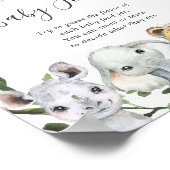 Safari Animals Baby shower raadt het Baby Poster (Hoek)