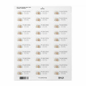 Safari Animals Baby shower Return Address Etiket (Full Sheet)