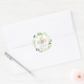 Safari Animals Baby Shower  Ronde Sticker (Envelop)