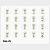Safari Animals Baby shower Ronde Sticker (Vel)
