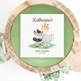 Safari Animals Baby shower Servet