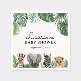 Safari Animals Baby shower Servet