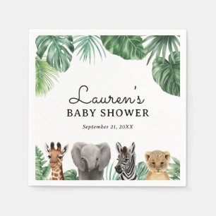 Safari Animals Baby shower Servet