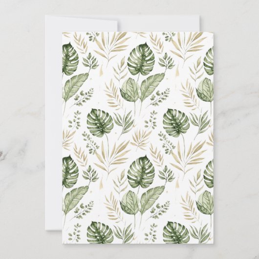 Safari Animals Baby Shower Thank You Card (Achterkant)