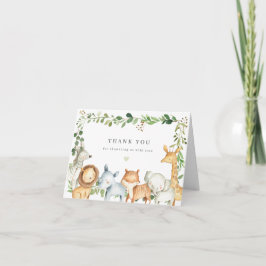 Safari Animals Baby Shower Thank You Card Bedankkaart