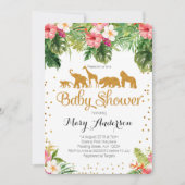 Safari Animals Baby shower Uitnodiging (Voorkant)