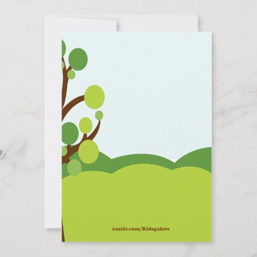 Safari Animals Baby shower Uitnodiging (Achterkant)