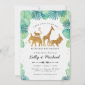 Safari Animals Baby shower Uitnodiging (Voorkant)