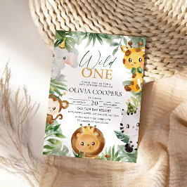 Safari Animals Baby shower Uitnodiging