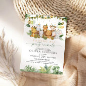 Safari Animals Baby shower Uitnodiging