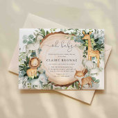 Safari Animals Baby shower Uitnodiging