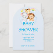 SAFARI ANIMALS BABY SHOWER UITNODIGING (Voorkant)