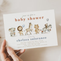Safari Animals Baby shower Uitnodiging | Dieren