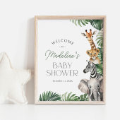 Safari Animals Baby shower Welkomstteken Poster