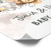 Safari Animals Baby shower Welkomstwoord Poster (Hoek)