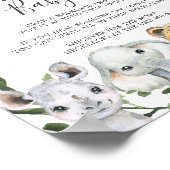 Safari Animals Baby shower Zeg geen Baby Poster (Hoek)