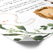 Safari Animals Baby shower Zeg geen Baby Poster (Hoek)