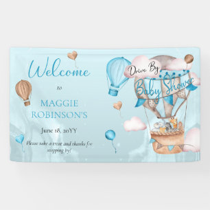 Safari Animals-ballonnen rijden door het Baby show Spandoek