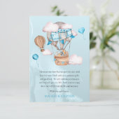 Safari Animals Balloons Boy Baby shower Dank u Bedankkaart (Staand voorkant)