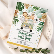 Safari Animals Balloons Wild One Birthday Party