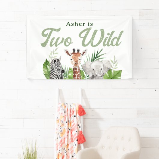 Safari Animals Birthday Banner (Insitu)