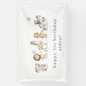 Safari Animals Birthday Banner (Verticaal)