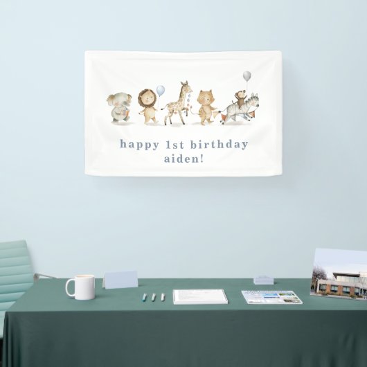 Safari Animals Birthday Banner (Beurs)
