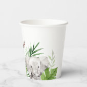 Safari Animals Birthday Papieren Bekers (Achterkant)