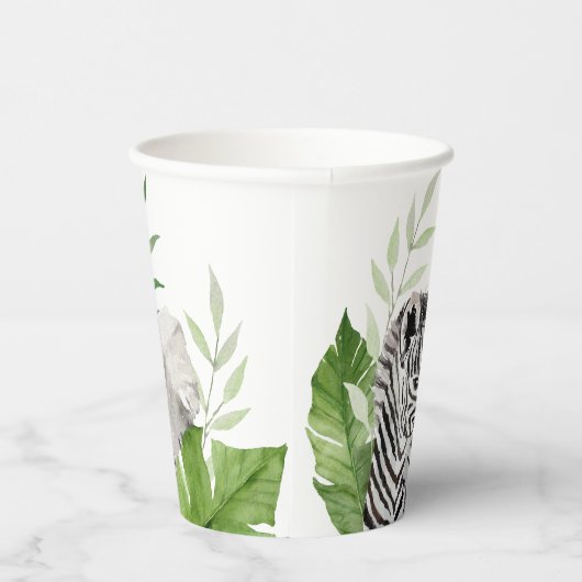 Safari Animals Birthday Papieren Bekers (Rechts)