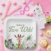 Safari Animals Birthday Papieren Bordje (Feest)