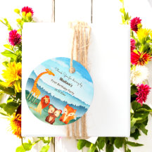 Safari Animals Birthday Party Blue