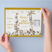 Safari Animals Birthday Party Chip Bag Wrapper Flyer (Hand)