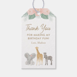 Safari Animals Birthday Party Favor Tag Cadeaulabel