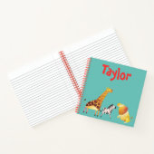 Safari Animals Blue Background Notitieboek (Binnen)