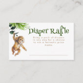 Safari Animals Boho Diaper Raffle Tickets Informatiekaartje (Voorkant)