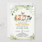 Safari Animals Botanical Baby Shower  Kaart (Voorkant)