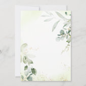 Safari Animals Botanical Baby Shower  Kaart (Achterkant)