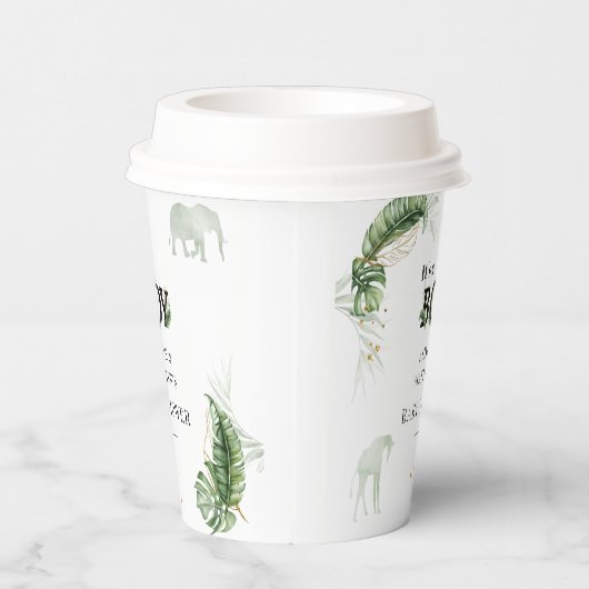 Safari Animals Boy Baby shower Papieren Bekers (Rechts)