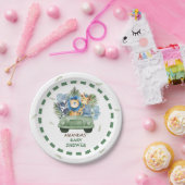 Safari Animals Car Boy Baby shower Papieren Bordje (Feest)