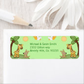 Safari Animals Cheetah Print Baby shower Etiket (Insitu)